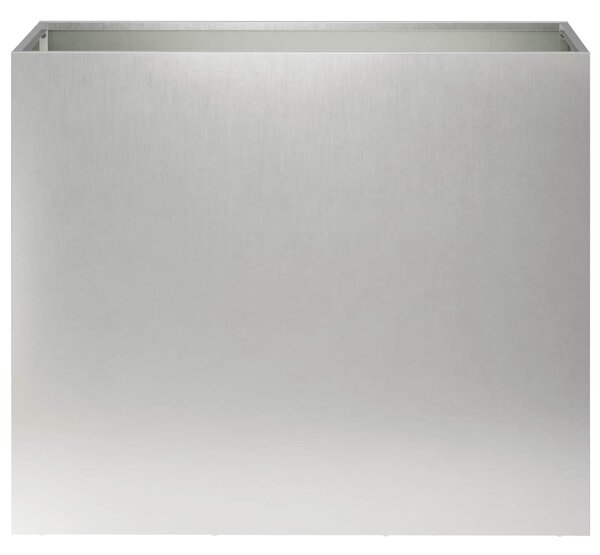 VidaXL Kerti cserép 2 db Ezüst 60 x 30 x 50 cm Rozsdamentes Acél