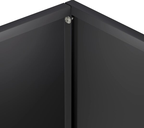 VidaXL Kerti cserép 2 db Fekete 80 x 30 x 50 cm Hidegen hengerelt acél