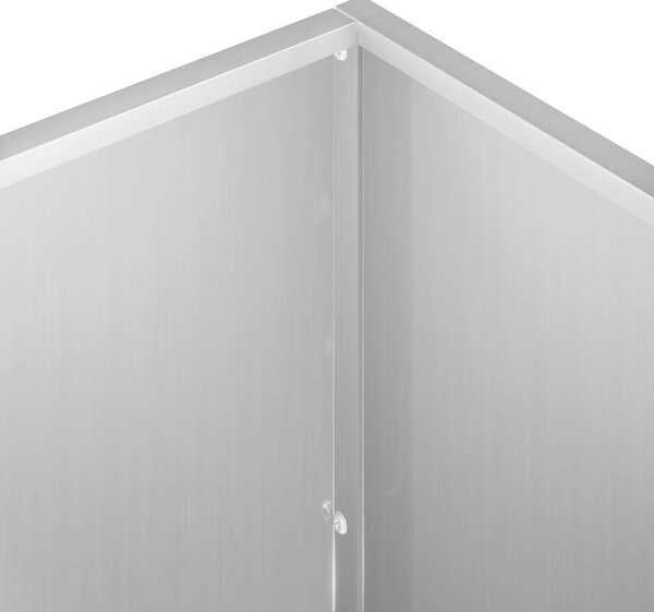 VidaXL Kerti cserép 2 db Ezüst 50 x 50 x 75 cm Horganyzott Acél