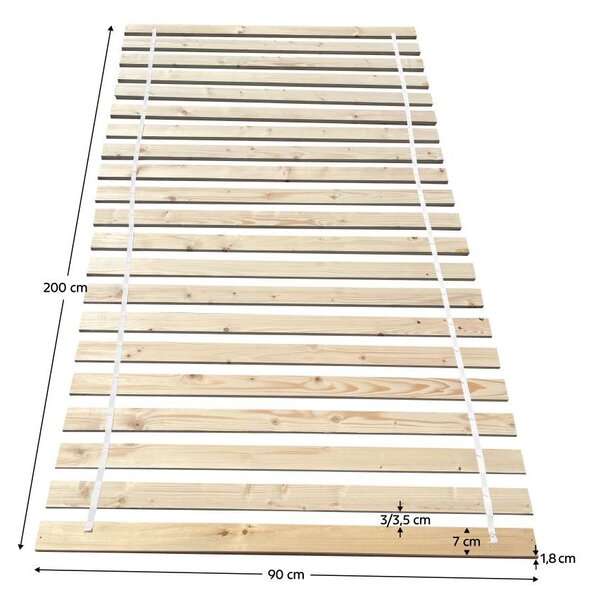 Z0ND0 Léces ágyrács 90x200 cm Plamosa (természetes) . 1097196