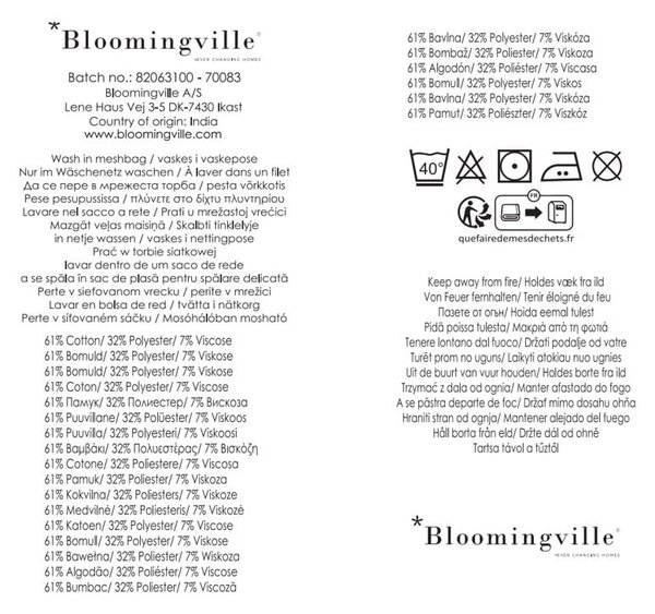 Barna újrahasznosított pamut takaró 130x160 cm Anniversary – Bloomingville