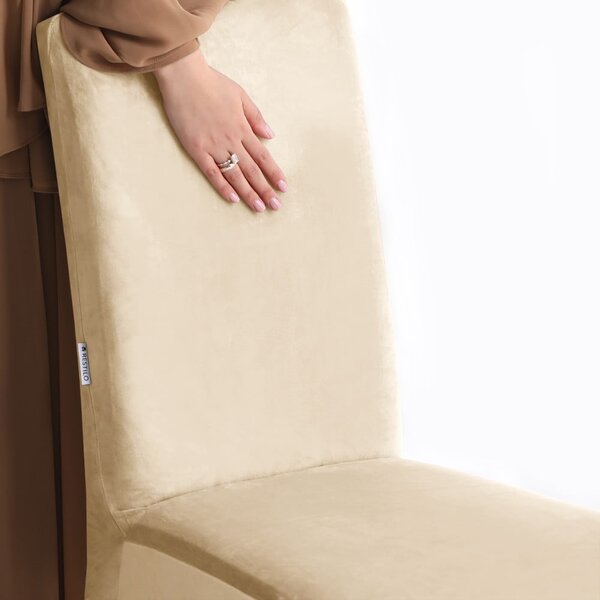 Bézs gumis szék huzat 48 cm Sento – Restilo