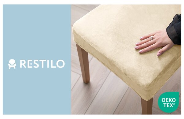 Bézs gumis szék huzat 48 cm Sento – Restilo