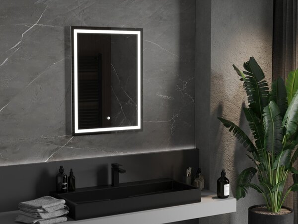 Mexen Miko, LED fürdoszobai tükör háttérvilágítással 60 x 80 cm, 6000K, páramentes, 9819-060-080-611-00