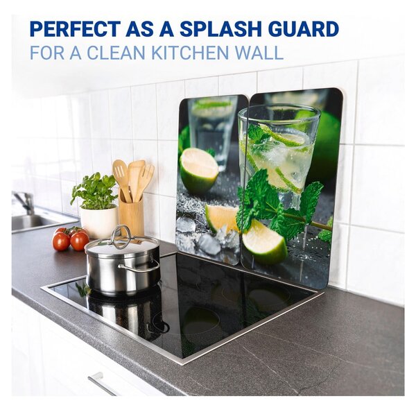 Edzett üveg tűzhely fedőlap szett 2 db-os 30x52 cm Mojitos – Wenko