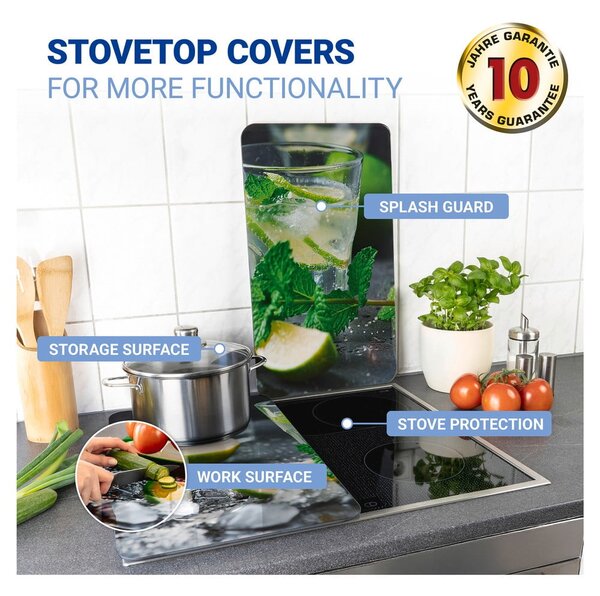 Edzett üveg tűzhely fedőlap szett 2 db-os 30x52 cm Mojitos – Wenko