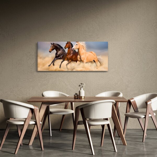 Kép - Vad lovak (120x50 cm)