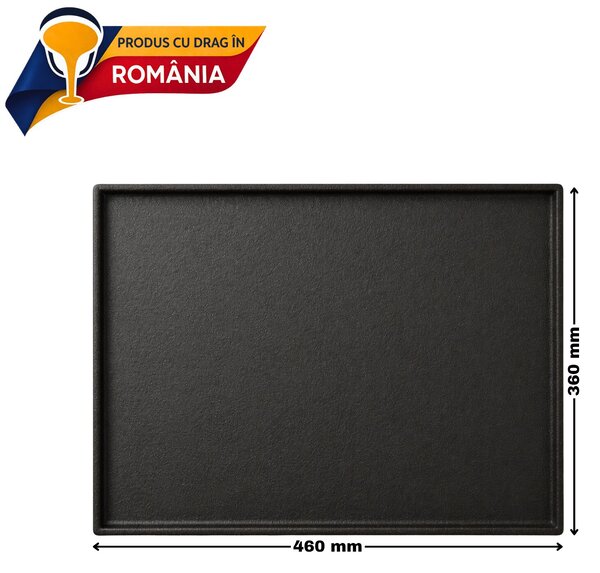 SÍK ÖNTÖTTVAS FŐZŐLAP PEREMMEL 460 x 360 mm