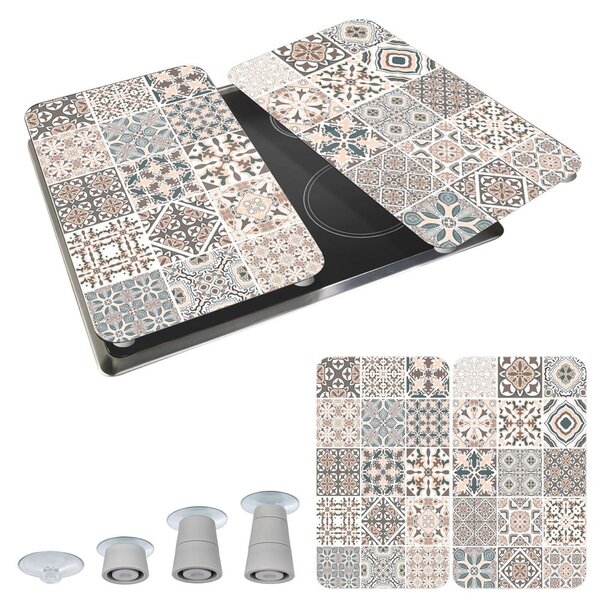Edzett üveg tűzhely fedőlap szett 2 db-os 30x52 cm Universal Tile – Wenko