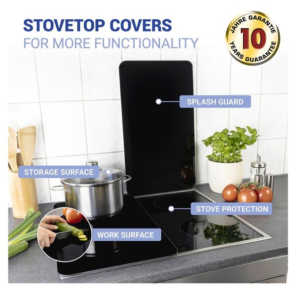 Edzett üveg tűzhely fedőlap szett 2 db-os 30x52 cm Universal – Wenko