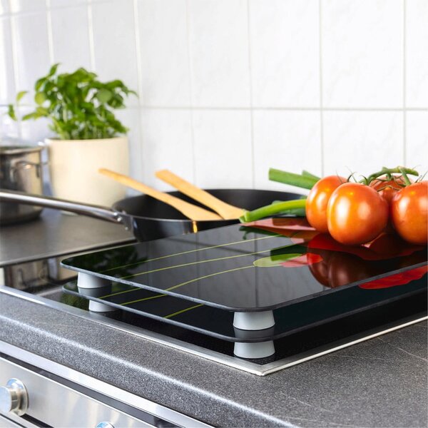 Edzett üveg tűzhely fedőlap szett 2 db-os 52x30 cm Poppy – Maximex