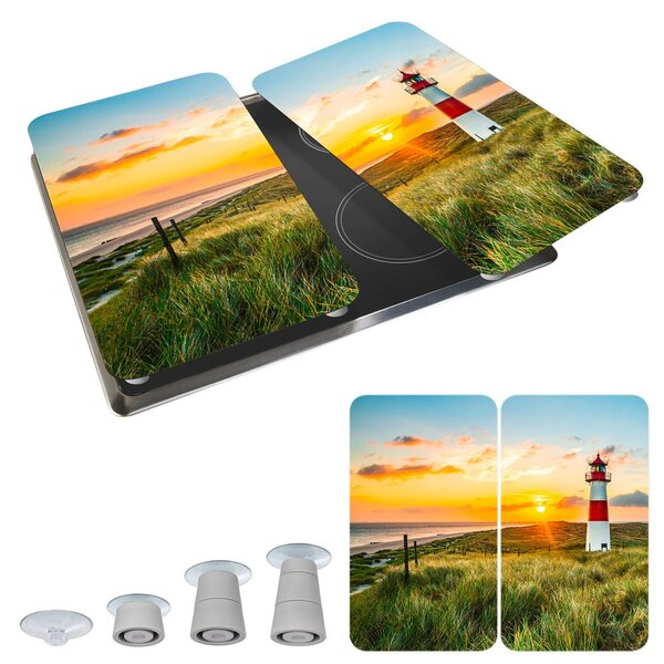Edzett üveg tűzhely fedőlap szett 2 db-os 52x30 cm Lighthouse – Maximex