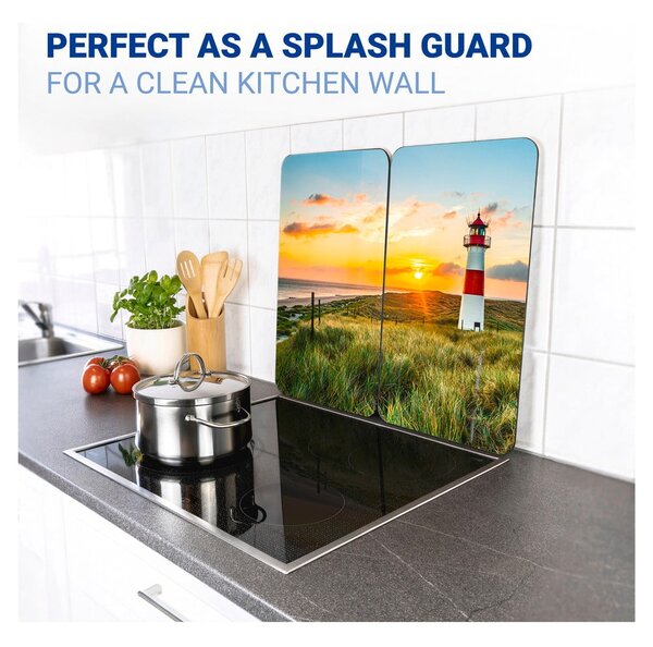 Edzett üveg tűzhely fedőlap szett 2 db-os 52x30 cm Lighthouse – Maximex