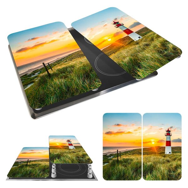 Edzett üveg tűzhely fedőlap szett 2 db-os 52x30 cm Lighthouse – Maximex