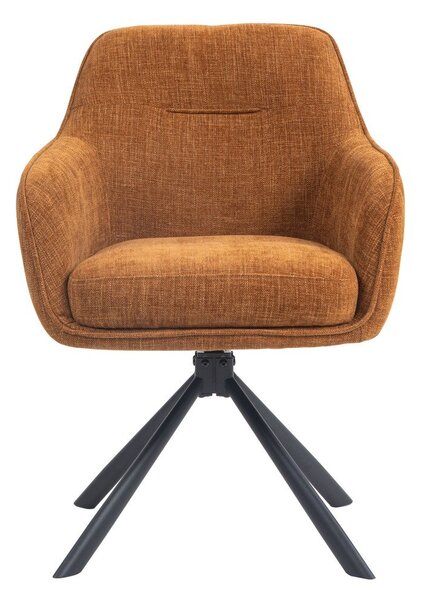 Narancssárga kárpitozott étkezőfotel szett 2 db-os Avola – Unique Furniture