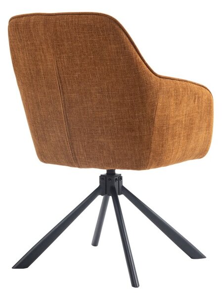 Narancssárga kárpitozott étkezőfotel szett 2 db-os Avola – Unique Furniture