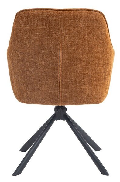 Narancssárga kárpitozott étkezőfotel szett 2 db-os Avola – Unique Furniture