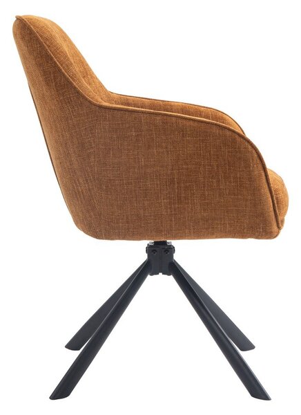 Narancssárga kárpitozott étkezőfotel szett 2 db-os Avola – Unique Furniture