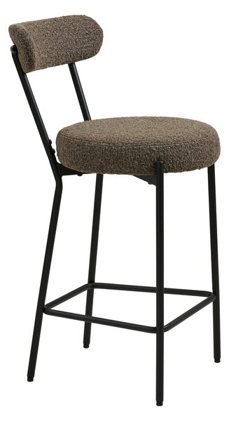 Barna kárpitozott bárszék (ülésmagasság 65 cm) Badalona – House Nordic