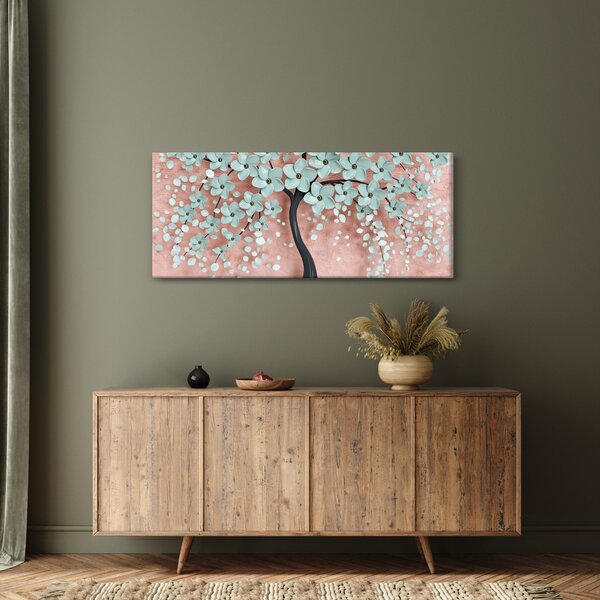 Kép - Pasztell kék virágok (120x50 cm)