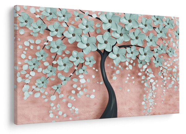 Kép - Pasztell kék virágok (90x60 cm)