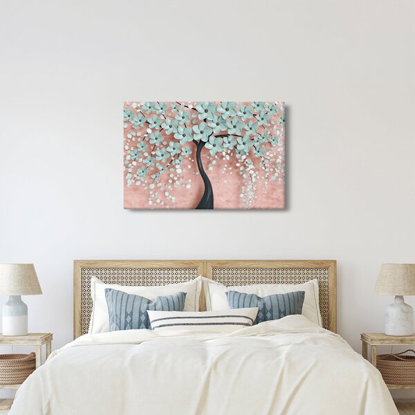 Kép - Pasztell kék virágok (90x60 cm)