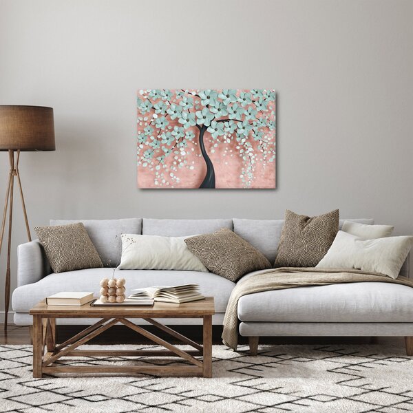 Kép - Pasztell kék virágok (70x50 cm)