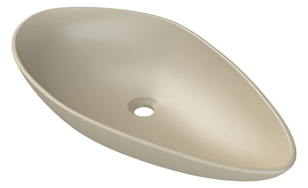CeraStyle OLIVE - PULTRA ültethető - Top Counter - porcelán mosdó - MATT BÉZS - 60 x 35 cm