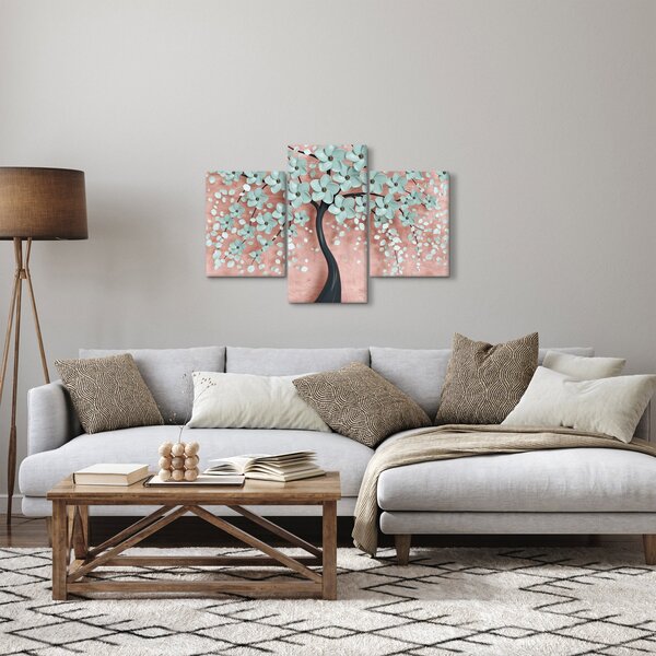Kép - Pasztell kék virágok (90x60 cm)