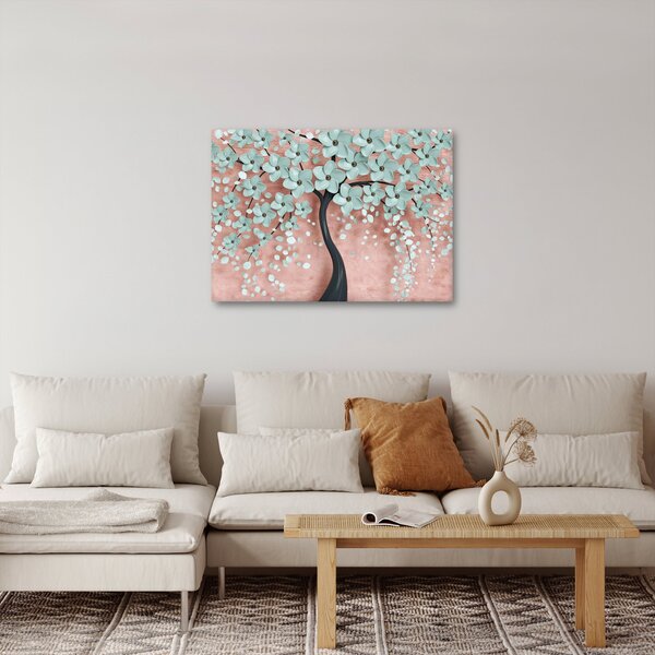 Kép - Pasztell kék virágok (70x50 cm)