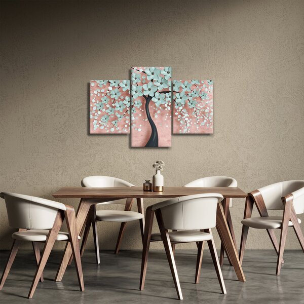 Kép - Pasztell kék virágok (90x60 cm)