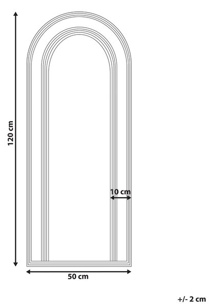 Falitükör FRANEY 50 cm 120 cm Rattan Természetes