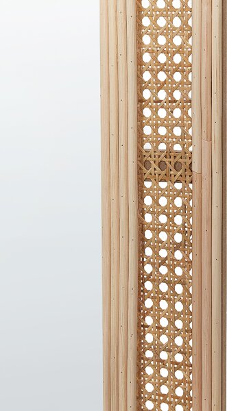 Falitükör FRANEY 50 cm 120 cm Rattan Természetes