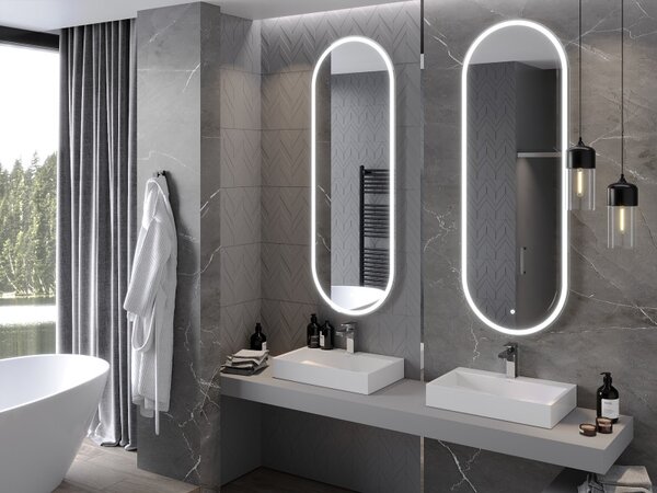 Mexen Bono, LED fürdoszobai tükör háttérvilágítással 55 x 155 cm, 6000K, páramentesíto, 9816-055-155-611-00