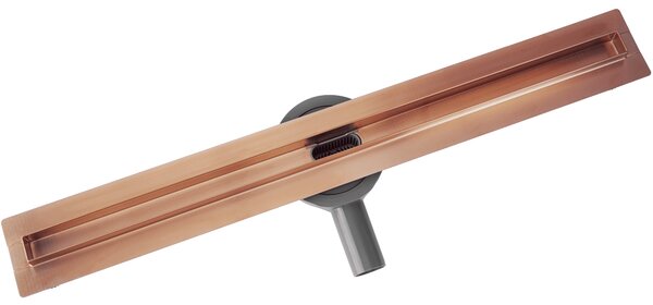 Rea Neox Pro Slim, 70 cm-es zuhanylefolyó 360 fokban forgó szifonnal, rézmatt, REA-G4806