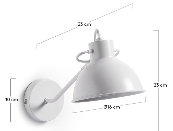 Fehér fali lámpa Offelis – Kave Home