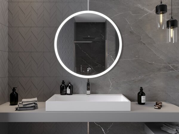 Mexen Oro kerek LED háttérvilágítású fürdőszobai tükör 90cm 6000K páramentes fűtőbetét 9824-090-090-611-00