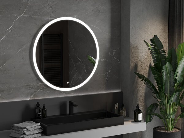 Mexen Oro kerek LED háttérvilágítású fürdőszobai tükör 90cm 6000K páramentes fűtőbetét 9824-090-090-611-00