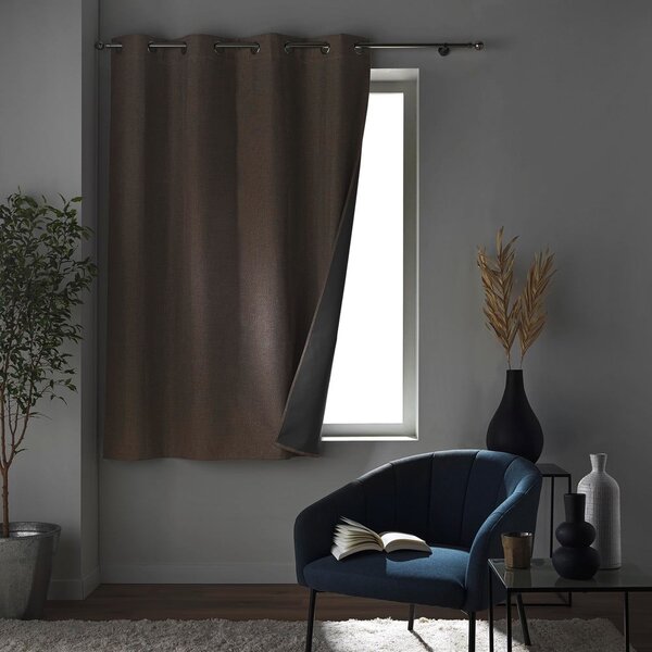 Barna sötétítő függöny 140x180 cm Crepuscule – douceur d'intérieur