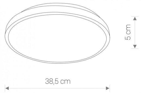Lámpa Nowodvorski AGNES ROUND LED 22W BLACK 8204