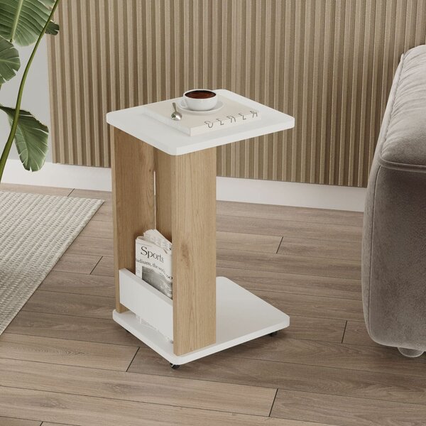 Hanah Home Lerakóasztal Tölgy-fehér MIN1-SW