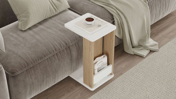 Hanah Home Lerakóasztal Tölgy-fehér MIN1-SW