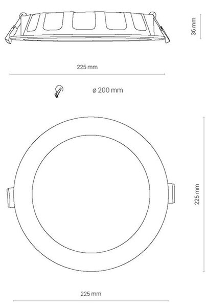 Lámpa Nowodvorski 8774 CL KOS LED 24W, 4000K WHITE