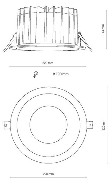 Lámpa Nowodvorski 8767 CL KEA LED 40W, 4000K WHITE