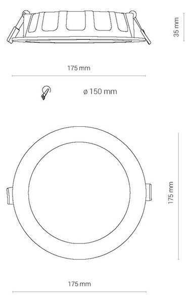 Lámpa Nowodvorski 8776 CL KOS LED 16W, 4000K WHITE
