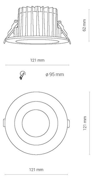 Lámpa Nowodvorski 8772 CL KEA LED 20W, 4000K WHITE