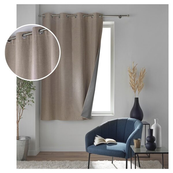 Barna sötétítő függöny 140x180 cm Crepuscule – douceur d'intérieur