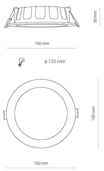 Lámpa Nowodvorski 8778 CL KOS LED 10W, 4000K WHITE