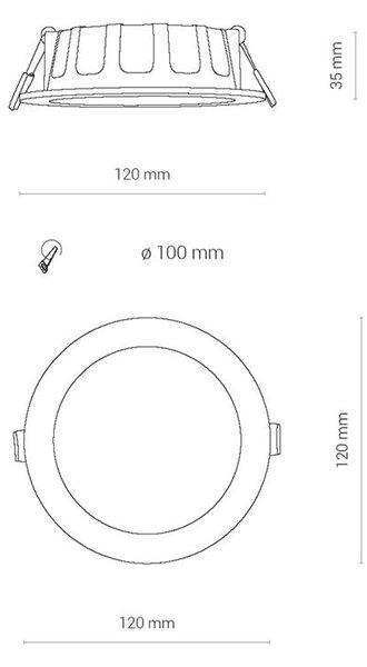 Lámpa Nowodvorski 8781 CL KOS LED 8W, 4000K WHITE