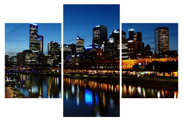 Éjszaka Melbourne-ben (90x60 cm)